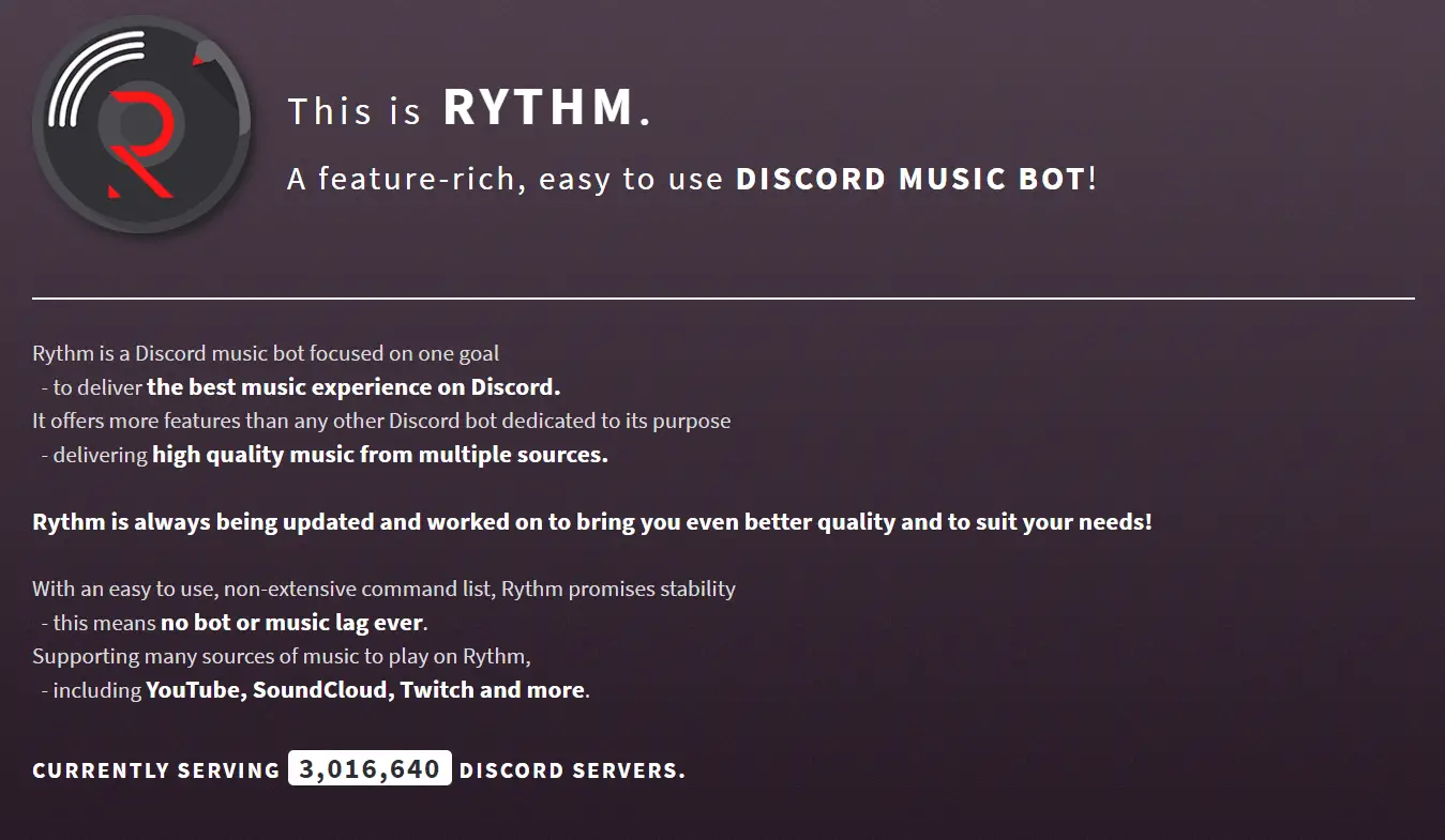Rythm - The Best Free Discord Music Bot