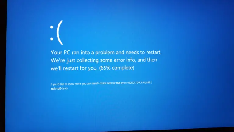 VIDEO_TDR_FAILUR - Windows 10 BSOD