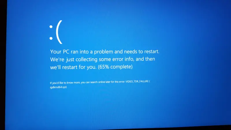 VIDEO_TDR_FAILUR - Windows 10 BSOD