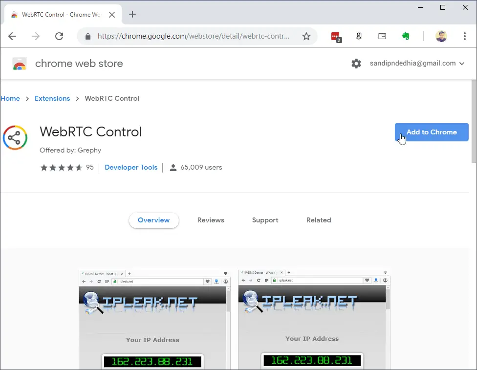 WebRTC Control - Chrome Web Store