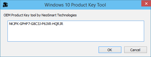 Windows 10 OEM Product Key Tool