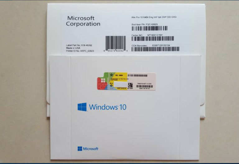 Windows 10 Retail Box with Product Key