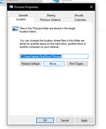 Windows 10 User Folder Move Location