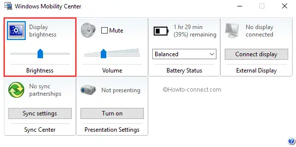 Windows Mobility Center on Windows 10