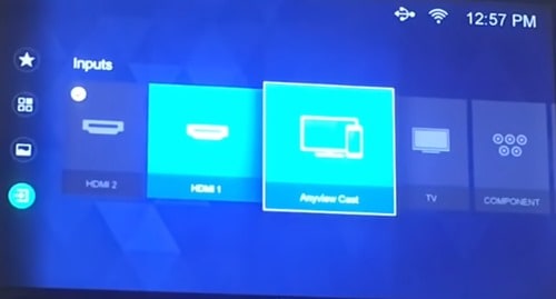 Turn on Anyview cast on a smart TV