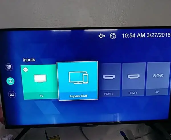 Anyview Cast Hinsense SmartTV Feature