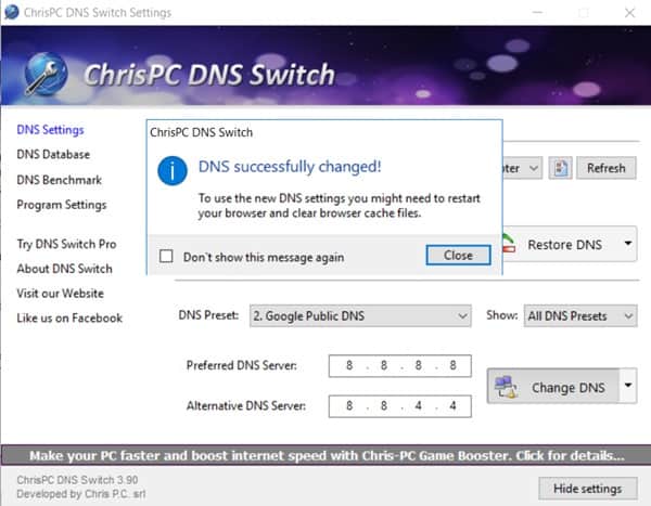 Chris PC DNS Switch