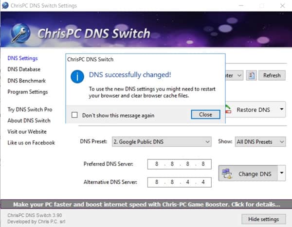 chris pc dns switch pro