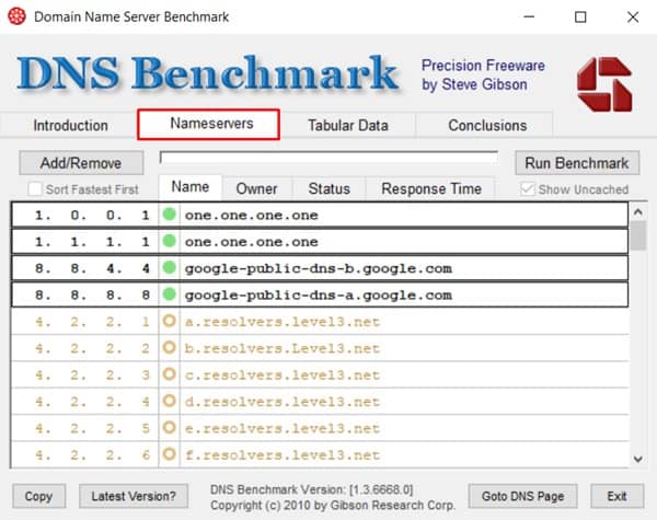 DRC DNS Benchmark Tool