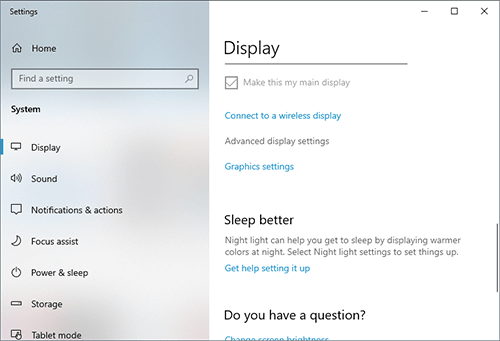 Display Settings