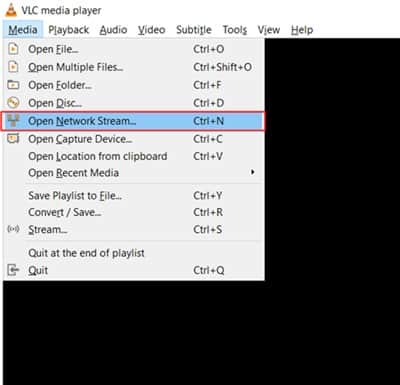 Open Network Stream VLC