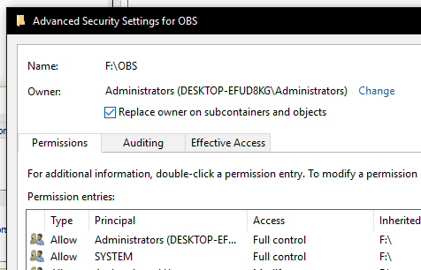 Replace Owner or Subcontainers and Objects