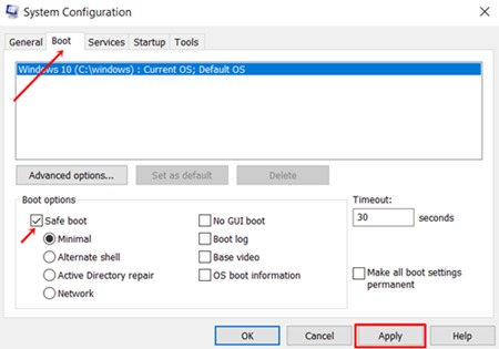 Windows 10 Safe Boot