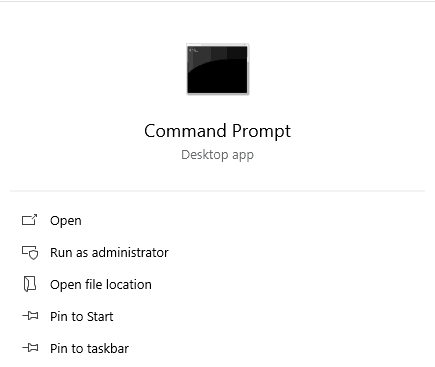 Windows 10 Command Prompt