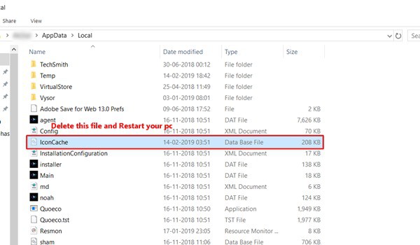 Delete iconcache.de file