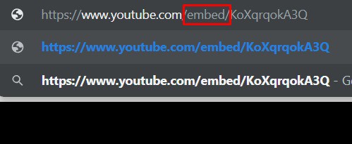 Embed Youtube video