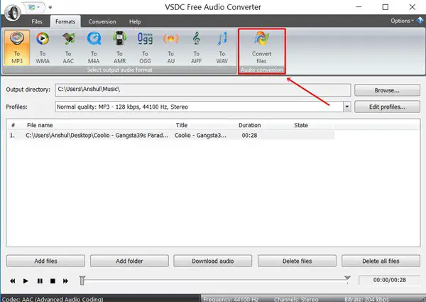 Vldc audio converter