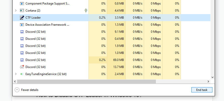 CTF Loader Task Manager