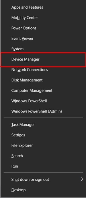 Click on Device manager