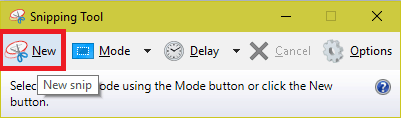 New option in snipping tool