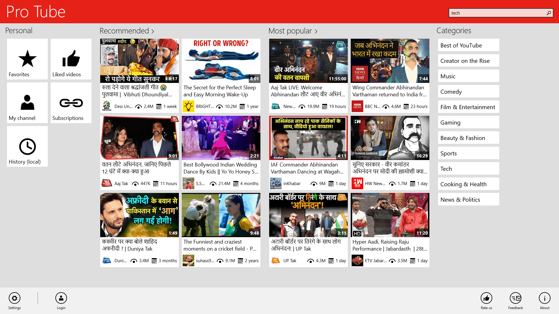 Pro Tube Youtube App for Windows 10