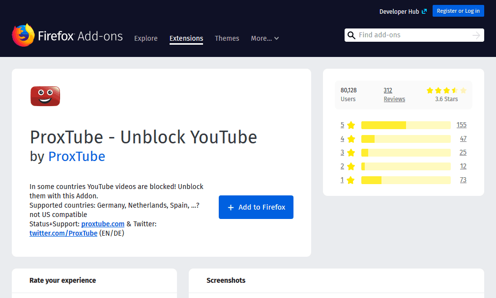 ProxTube - Unblock YouTube – Get this Extension for Firefox (en-US)