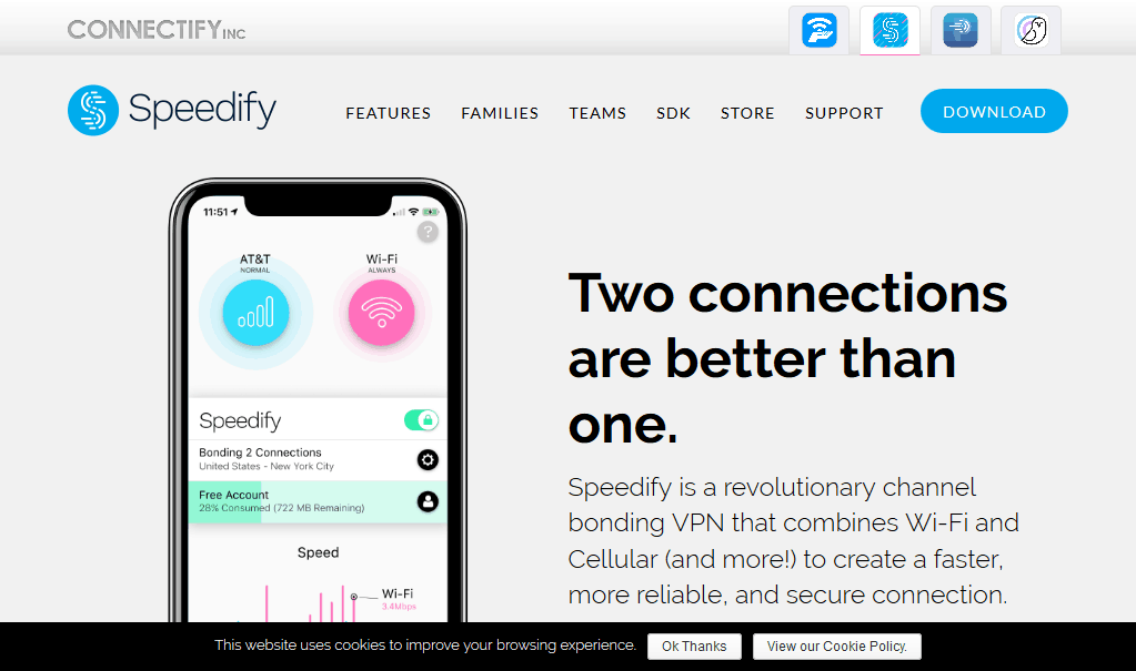 Speedify - Channel Bonding, Link Aggregation, and VPN Solutions