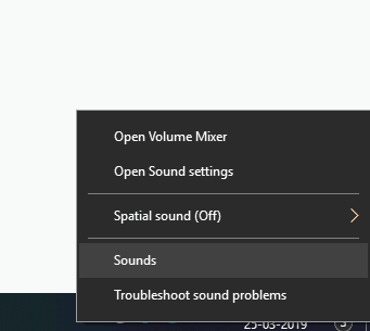 Taskbar Sound Settings