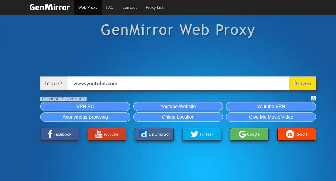 Unblock YouTube Proxy - GenMirror free SSL Web Proxy