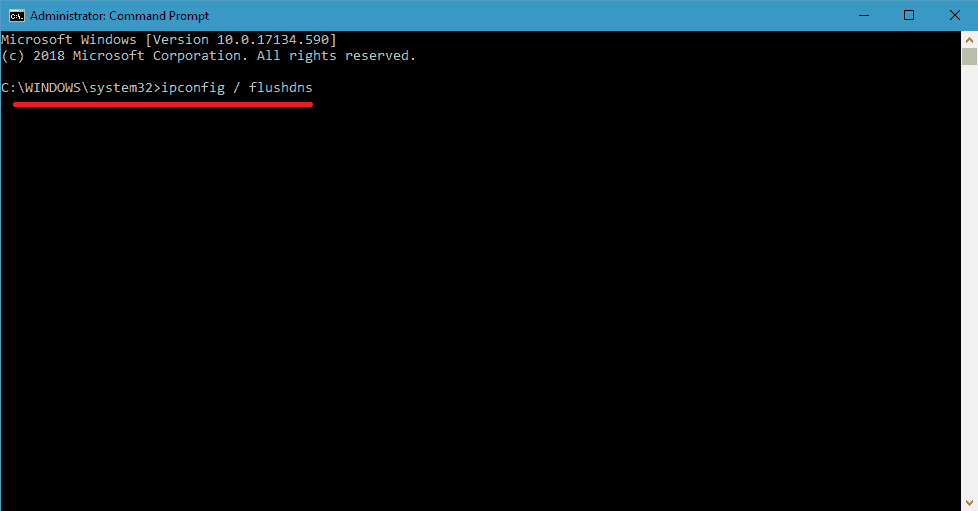 flushdns command in command prompt