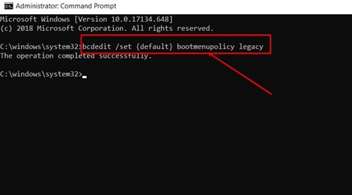 type command and press enter