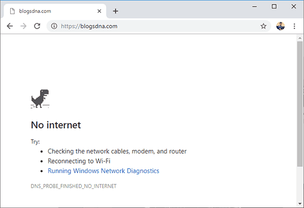 No internet DNS_PROBE_FINISHED_NO_INTERNET