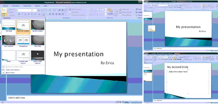 Add new slide- Powerpoint