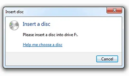 Insert a disc