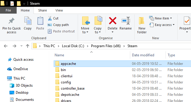 Steam Appcache Folder