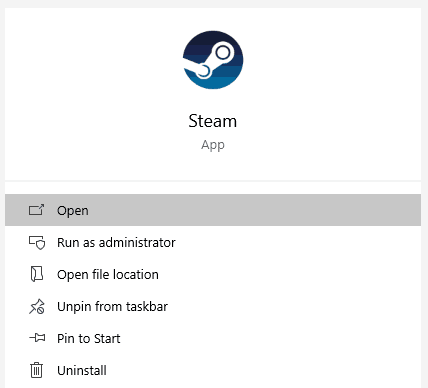 Open steam client