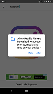 storage permission profile picture download
