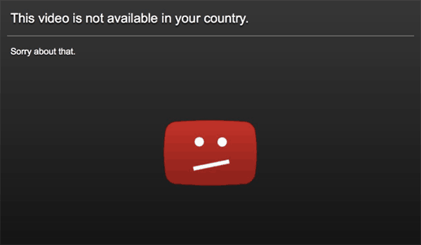 this video is not available in your country Youtube
