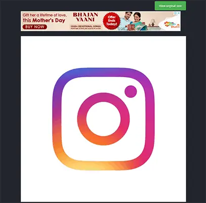 View original size for Instagram Profile Picture