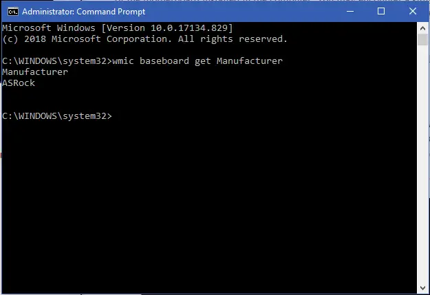 Administrative command prompt