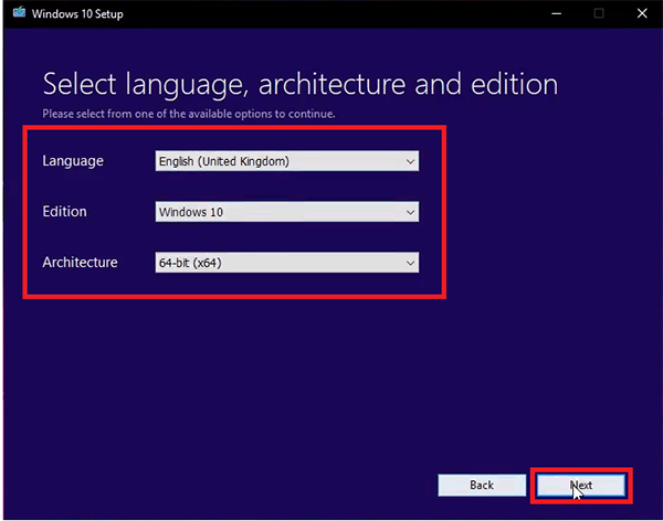 Create installation media option in media creation tool