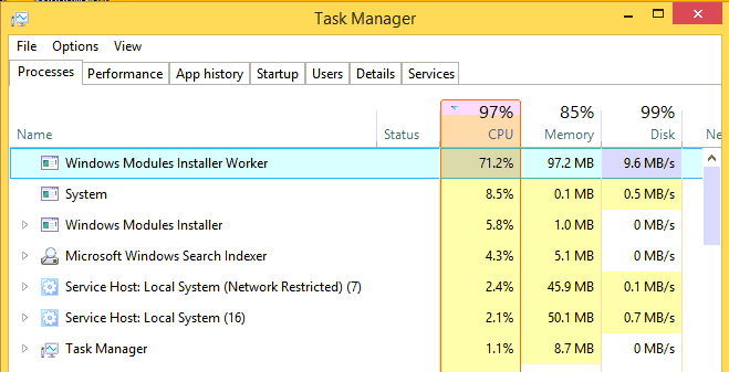 Windows Module Installer Worker HIGH CPU