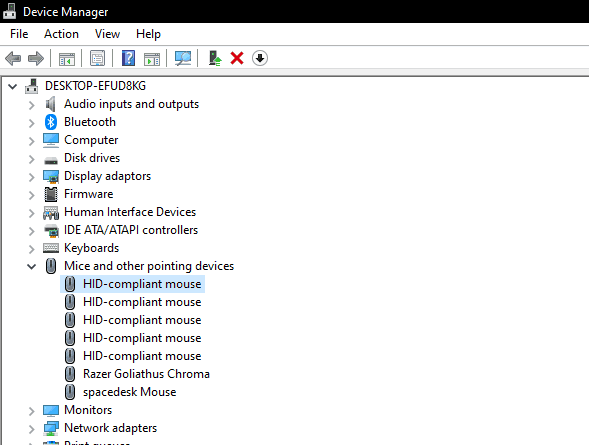 Device Manager - Mouse