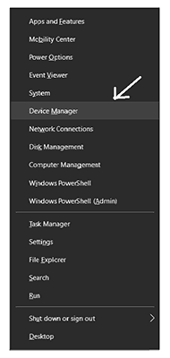 Device Manager in Start Menu