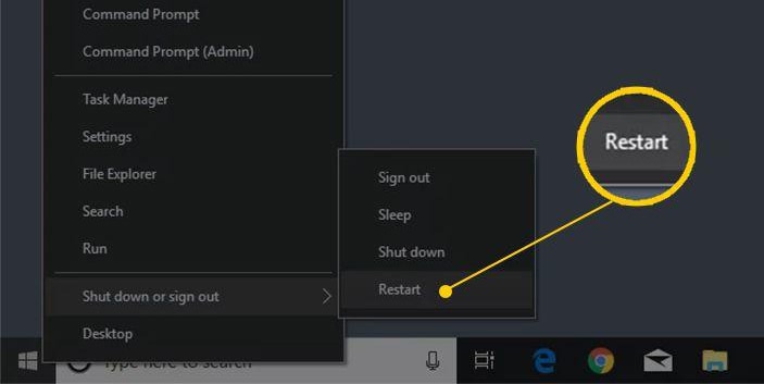 Restart Windows 10