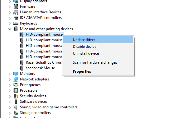 Update Mouse Drivers
