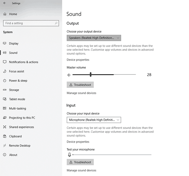 windows sound settings