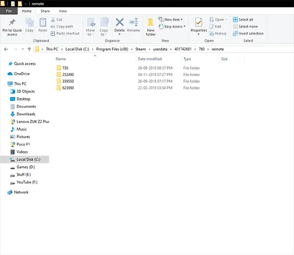 Steam Screenshot Folders