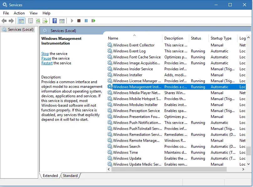 Windows Management Instrumentation Service