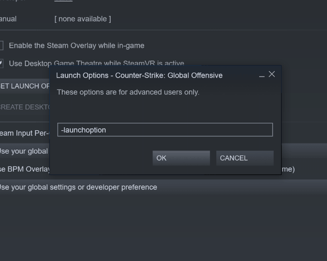 steam game launch options